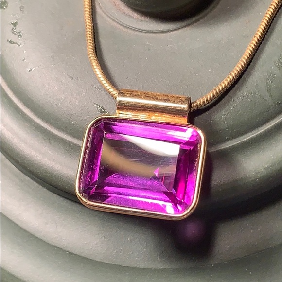 Sterling Silver made in Italy Tourmaline pendant